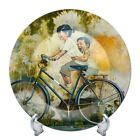 Fabriqué à la Main Vintage Vélo Céramique Mural Plaque Suspendu Décor 20.3cm