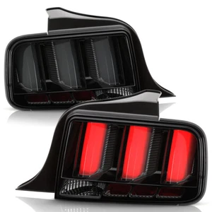 Smoked LED Tube Sequential Signal Tail Lights Lamps For 2005-2009 Ford Mustang - Picture 1 of 9