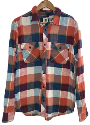 Men's Element Tacoma 3C Flannel Plaid LS Shirt, Size M. NWT, RRP $79.99. - Image 1 of 3