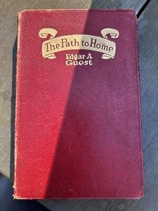 Der Weg nach Hause HC Buch Edgar A Guest 1919 antikes Buch schöner roter Einband - Bild 1 von 4
