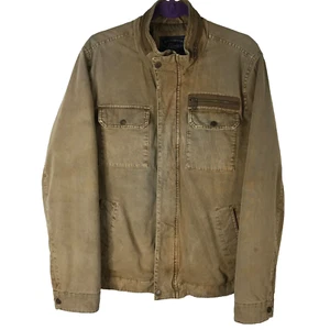 GH Bass Barn Jacket Uomo Med Marrone Casual Chore Trucker Field Coat Trapuntato Foderato - Foto 1 di 19