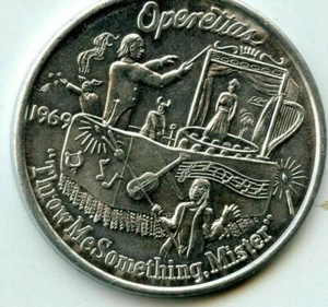 Mardi Gras Doubloon Krewe of Freret 1969 aluminio - Imagen 1 de 2