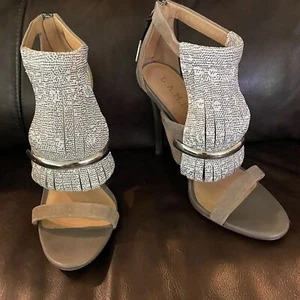 L.A.M.B Heeled Sandals With Back Zipper Size 8 - Picture 1 of 9