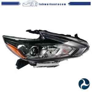 Headlamp Assembly For 2016-2018 Nissan Altima Halogen Headlight Right Side Black - Picture 1 of 18