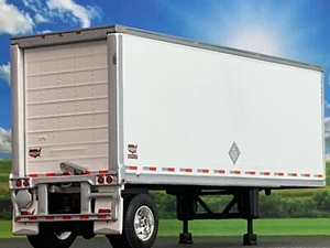 1/64 DCP WHITE 28' WABASH DRY VAN PUP TRAILER - Picture 1 of 5
