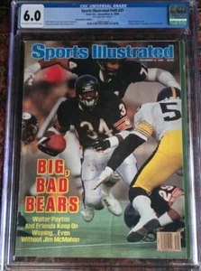 Walter Payton Chicago Bears Sports Illustrated 12/8/96  CGC 6.0  - Picture 1 of 1