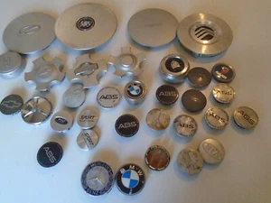 Mixed Lot of 33 OEM Auto Car Truck Wheel Center Caps bmw kia ford - Picture 1 of 9