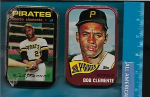 2 -1998 TOPPS BASEBALL ROBERTO CLEMENTE COMMEMORATIVE FACTORY SEALED TINS (MINT) - Picture 1 of 2