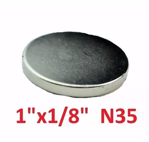 Paquete de 10 - Imanes de neodimio tierras raras 1"x1/8" - Imagen 1 de 3