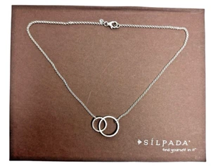 Silpada Sterling Linked Sweet Circles 16” Necklace - New in Box - Picture 1 of 10