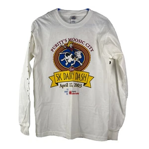 Purity Dairy T-shirt Running Tour 03 Graphic Unisex S Cotton White LS MoosicCity - Picture 1 of 13
