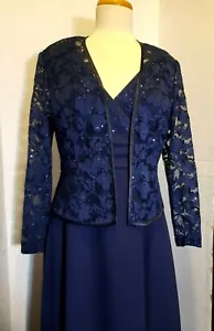 Vestido Formal Madre de la Novia Colecciones R&M Talla 8P 2 Piezas Largo - Imagen 1 de 11