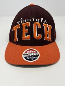 NWT Zephyr SnapBack Virginia Tech Hokies Football Cap Baseball Hat Licensed NCAA - Picture 1 of 6