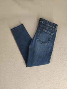NYDJ Womens Jeans 6 Blue Alina Ankle Mid Rise Solid Medium Wash Denim 5 Pockets - Picture 1 of 13