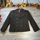 Old Navy Coat Size Small Women’s Brown Wool Pea Coat Lined Pockets Jacket