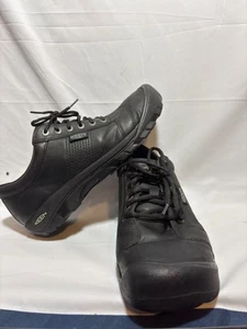 KEEN Men's Oxford Shoes Black Leather Size 13M Comfort Casual Work Model 1002990 - Picture 1 of 13