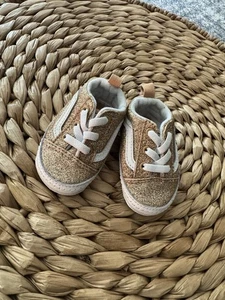 Scarpe Vans Old Skool bambino taglia 1 oro scintillante - ottime condizioni! - Foto 1 di 5