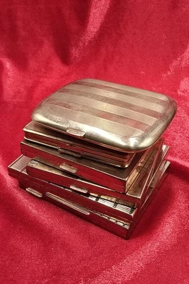 LOT X6 PORTE CIGARETTES POUDRIER VINTAGE ANCIEN  - Photo 1/4