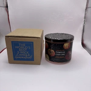 Neu im Karton Bath & Body Works Kürbisschnitzerei 3-Docht-Kerze 14,5 Oz. Halloween Neu - Bild 1 von 7