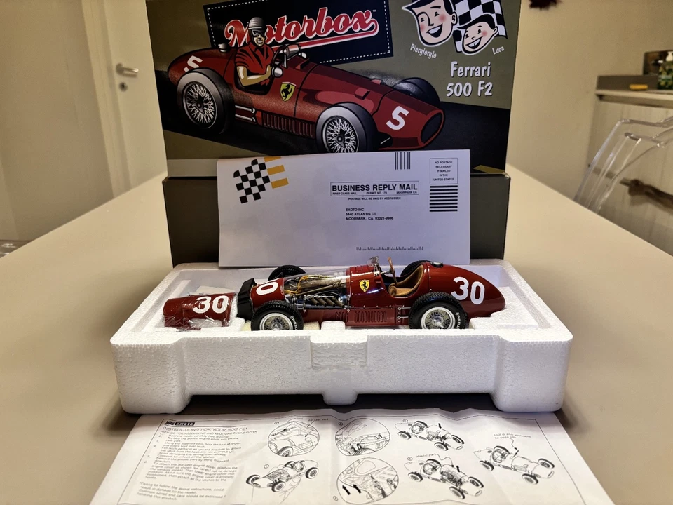 EXOTO 1/18 FERRARI 500F2 1952 #30 Piero Taruffi  1° posto GP SVIZZERA - Immagine 1 di 4