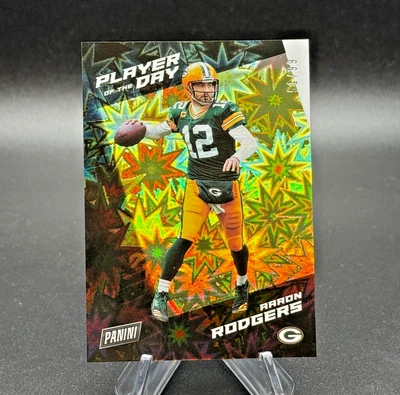 Aaron Rodgers 2021 Panini Player of the Day KABOOM! 51/99 Green Bay Packers SSP - Image 1 of 4