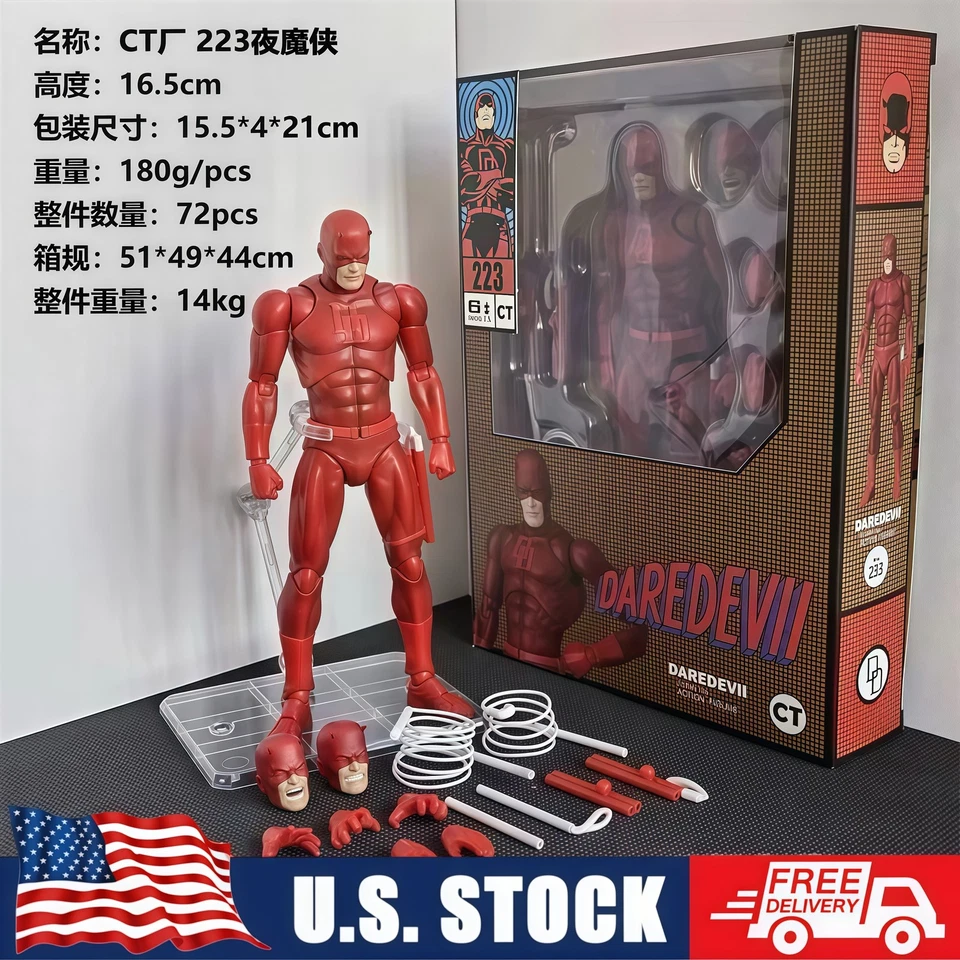 CT Toys MAFEX No.223 Daredevil Comic Ver. Figura de acción 6 pulgadas nueva en caja US STOCK Foto 1 de 4