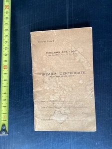 1937 English Firearm Certificate Booklet ,15 pages - Picture 1 of 9