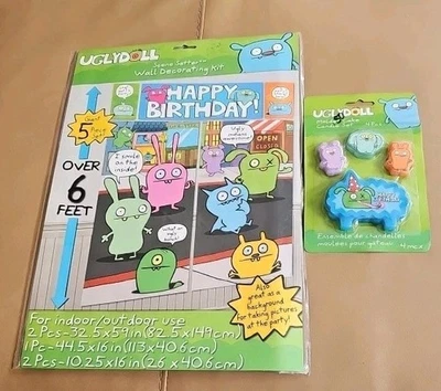 UGLYDOLL WALL POSTER DECORATING KIT (5pc) ~ + CANDLES Birthday Party Supplies  - Image 1 of 4