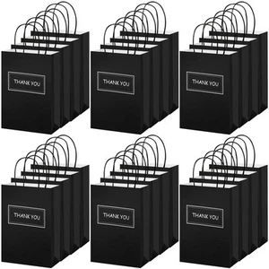 100 Pcs Thank You Paper Bags Bulk 8 x 4 x 10 Inch Thank You Gift Boxes with H... - Picture 1 of 6