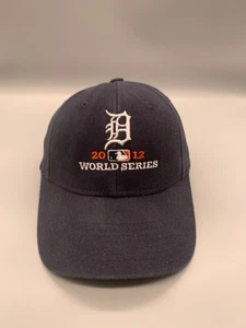 Detroit Tigers Hat Cap Strap Back Blue White 2012 World Series MLB Baseball Mens - Picture 1 of 11