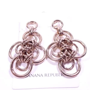 Banana Republic Women's Interlocking Rings Circles Drop Earrings NWT 39 - Picture 1 of 4