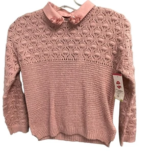 Suéter Mayoral Niñas Talla 10 Rosa Cuello Extraíble Rosas NUEVO - Imagen 1 de 4