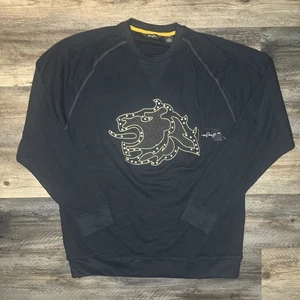 NUEVO CON ETIQUETAS Sean John Remachado Tachonado Bordado Dorado/Negro León Manga Larga Para Hombres 3XL - Imagen 1 de 6