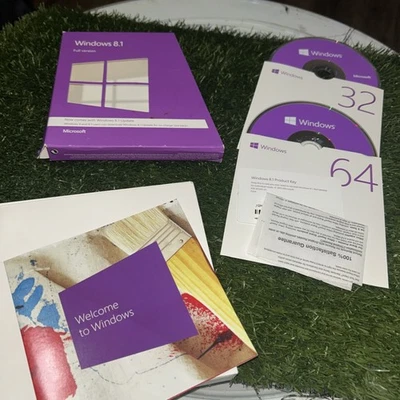 Microsoft Windows 8.1 Official Release Full Version - 32 and 64 Bit Discs w/ Key - Image 1 of 4