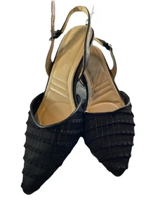 Adrienne Vittadini Saveur Kitten Heel Pump Black Fabric Women’s Size 7 M NWOB - Picture 1 of 7