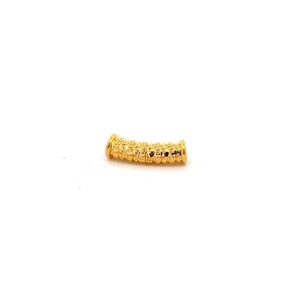 Tubo oro 18 carati portafortuna perline gioielli raffinati fai da te bracciale collana ricambio - Foto 1 di 4