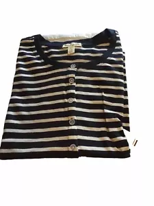 Woman Tribal Jeans Striped Top Size Large Color Deep Sky Shirt Clothing - Picture 1 of 6