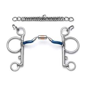 Cavalon Pelham Low Port Kapsel Sweet Iron Curb Bit - Bild 1 von 5