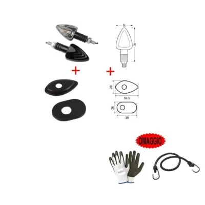 Pour Honda CBR 1000 F 1987 - 2023 2 Clignotants + 4 Adaptateurs Carénage Moto - Photo 1/4