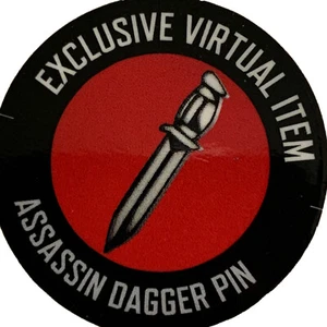 Roblox Series 12 Assassin Dagger Pin Toy Code Sent By Messages! - Picture 1 of 1