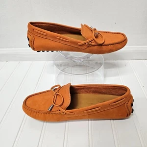 Mercanti Fiorentini MF-3200 Womens OrangeLeather Driving Moccasins Shoes Size 7B - Picture 1 of 5