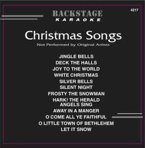 CHRISTMAS SONGS Karaoke TRACKS CD+G Backstage #4217 New in ORGINAL Black Sleeve - Picture 1 of 2