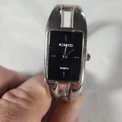 Women's Kimio Quartz Watch Silver Tone Bracelet Adjustable Band Tested & Works - Image 1 of 4