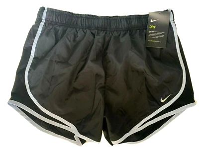 NEW NIKE [M] Women's 3" DRY TEMPO DRI-FIT Yoga Shorts-Black/Sky Blue 831558-076 - Image 1 of 2