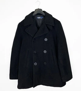 POLO RALPH LAUREN Wool Pea Coat Jacket Double Breasted Size M - Picture 1 of 11