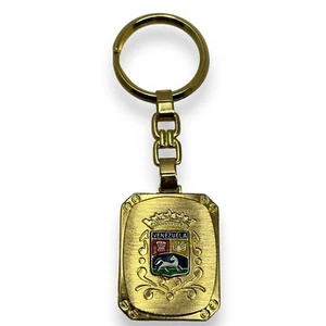 Venezuela Keychain Souvenir Gold Tone Unused Travel Horse Colorful - Picture 1 of 6