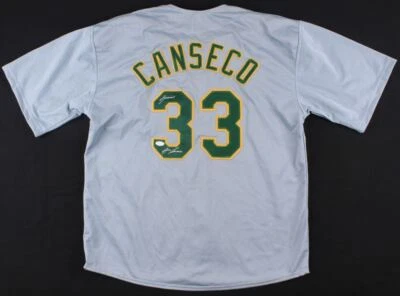 Jose Canseco Signed Athletics Jersey (JSA COA) 2×World Series Champ / 1989, 2000 - Image 1 of 4