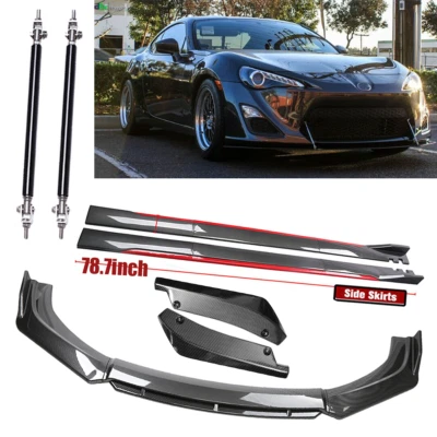Front Rear Bumper Lip+78.7"Side Skirt Extension For Scion FR-S TC Body Kits Foto 1 de 4