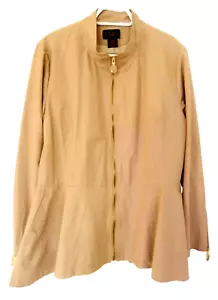 IMAN Dressy Peplum Flare Jacket-XL, beige - Picture 1 of 15