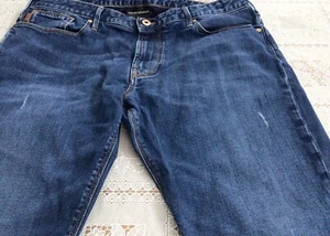 Armani Denim Jeans Men's 38x32 Straight Leg Classic Wash Blue Designer Casual - Picture 1 of 2